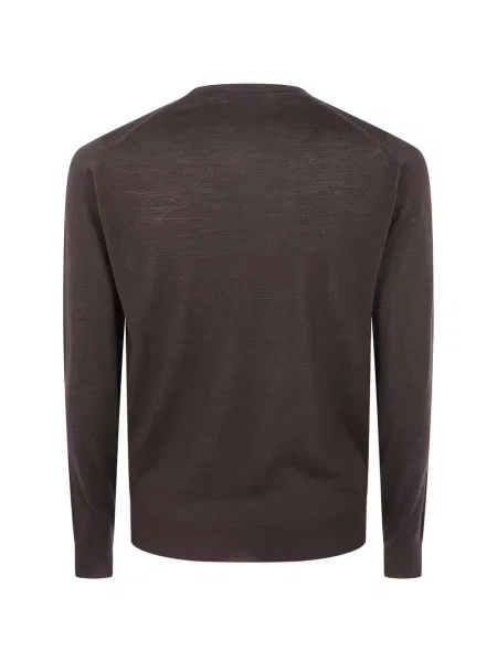 Cămașă John Smedley de lână maro
