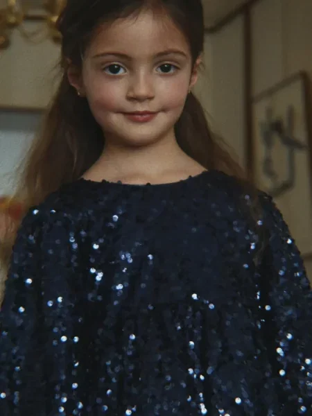 Konges Sløjd рокля LILA SEQUINS BOW DRESS