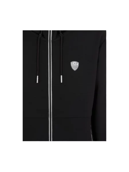 Emporio Armani Bluzy Mężczyzna M Bluza z pełnym zamkiem czarny
