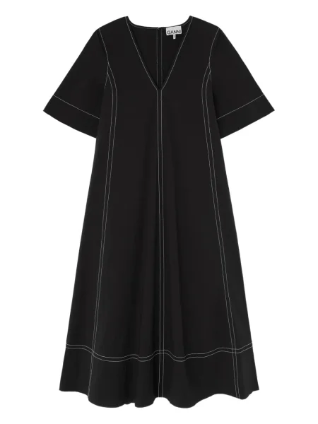 Rochie Ganni cu decolteu în V de costum negru