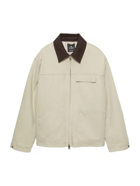 Pull&Bear Geacă de primăvară-toamnă nisipiu / închis maro