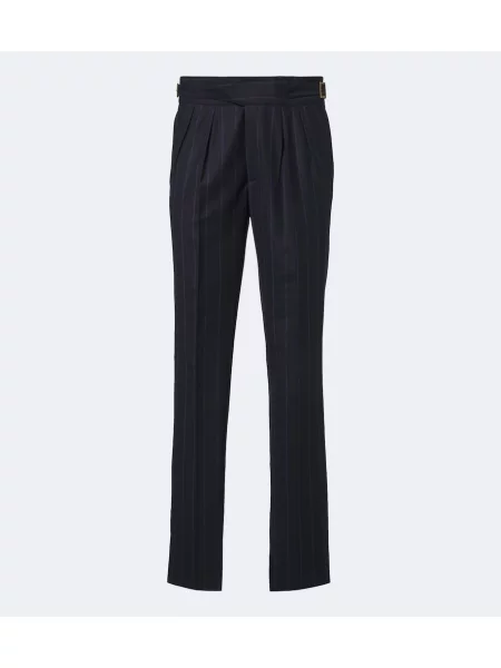 Pantaloni Rubinacci de lână cu dungi albastru