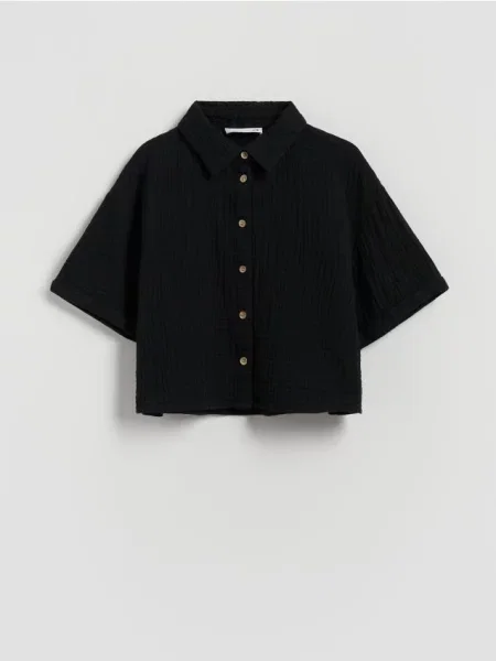 Reserved Муслінова сорочка чорний
