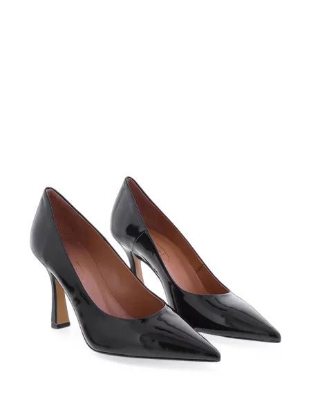 Pantofi cu toc Paris Punk din piele de lac negru