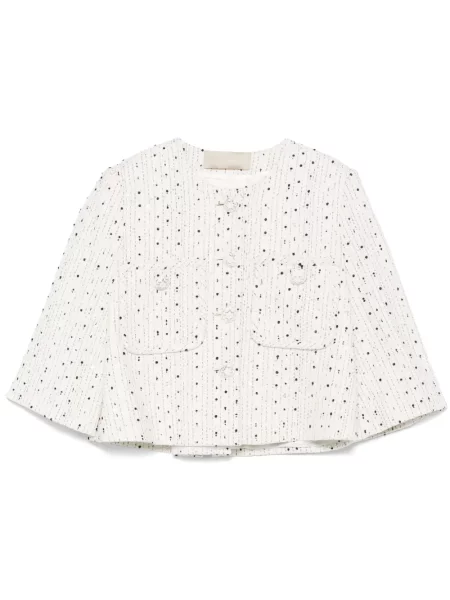 Geacă Elie Saab cu dungi alb