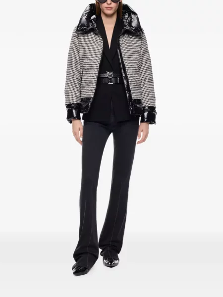 Geacă cu puf Pinko din tweed negru
