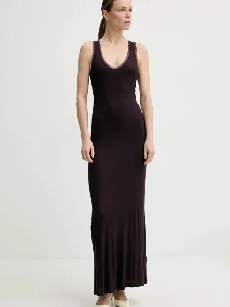 Remain sukienka maxi dopasowana fioletowy