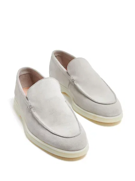 Pantofi loafer Forsa din piele de căprioară gri