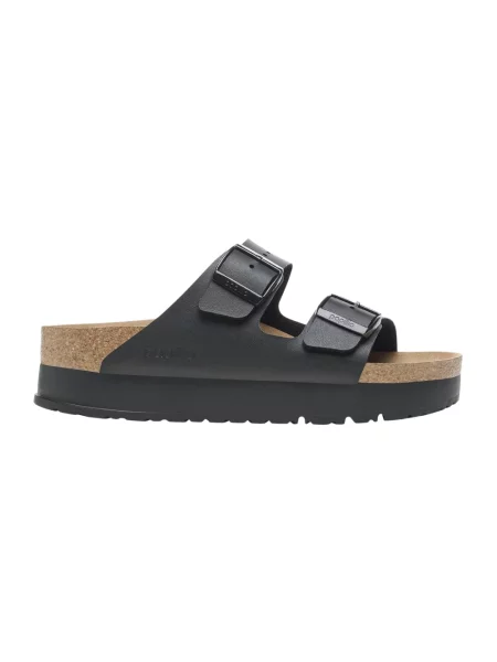 Klapki Birkenstock na platformie czarne