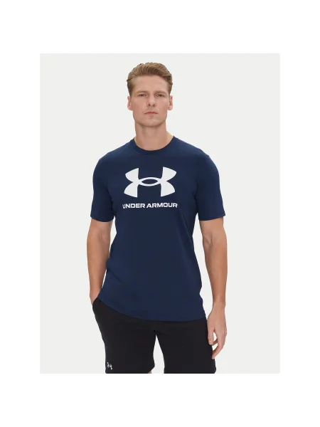 Under Armour Póló Ua Sportstyle Logo Update Ss Loose Fit sötétkék