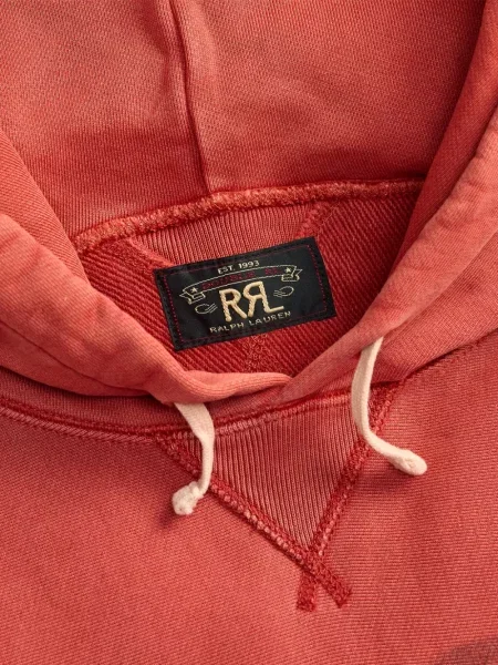 Суичър с качулка Ralph Lauren Rrl с принт червено