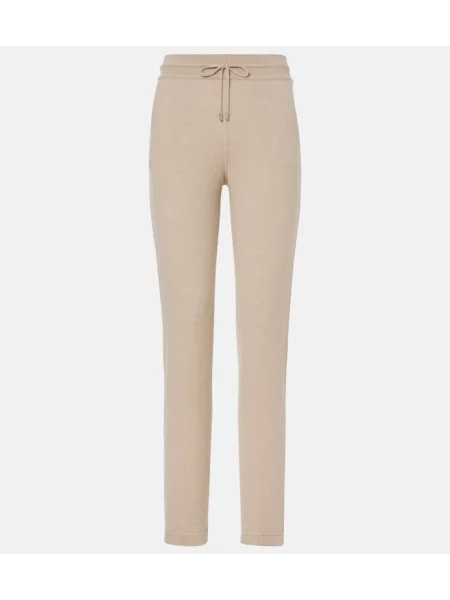 Športne hlače Loro Piana iz kašmirja bež