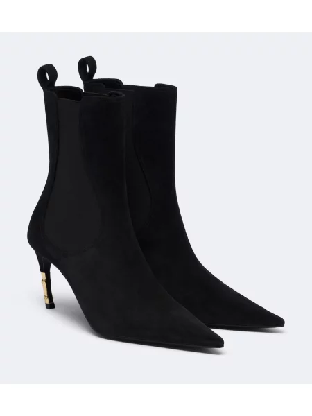 Cizme scurte Gucci din piele de căprioară negru