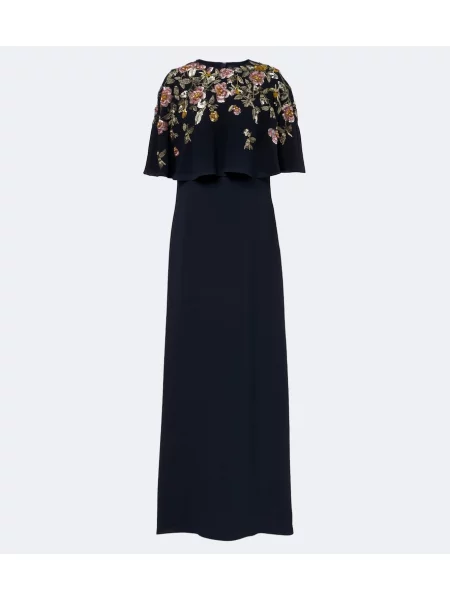 Rochie Oscar De La Renta de mătase albastru