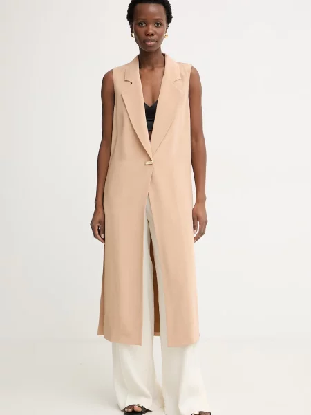 Simona Corsellini kamizelka jednorzędowa beżowa