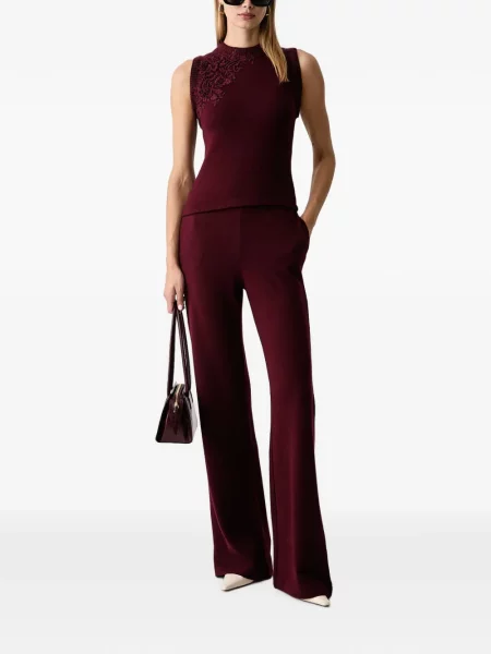 Pantaloni Ermanno Scervino tricotate roșu
