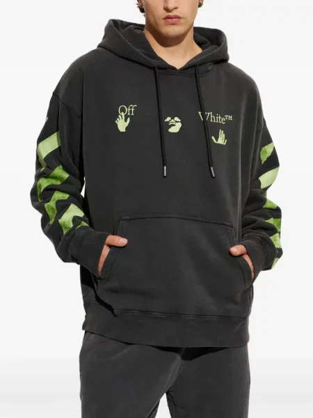 Hanorac cu glugă Off-white alb