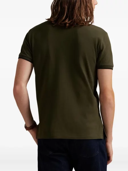 Μικρός κασκέτο Polo Ralph Lauren με χαμηλή μέση υφαίνω διαγωνίως πράσινο