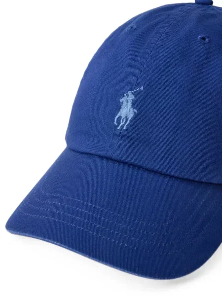 Разтягам шапка с козирки Polo Ralph Lauren на райета синьо