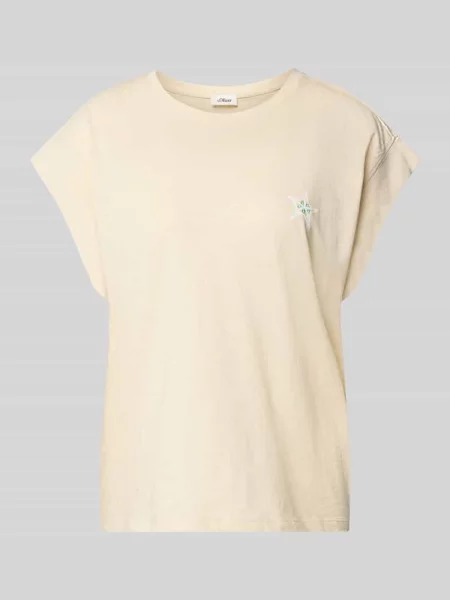 T-shirt o kroju relaxed fit z czystej bawełny S.oliver Red Label