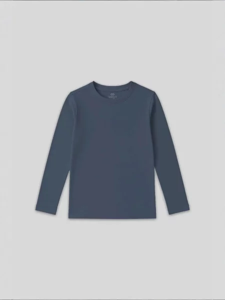Tommy Life Majica TOMMY T-Shirt Aus Baumwolle Und Elastan tamno plava