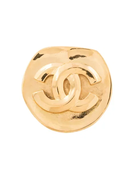 Brož Chanel Pre-owned s autogramem zlatá