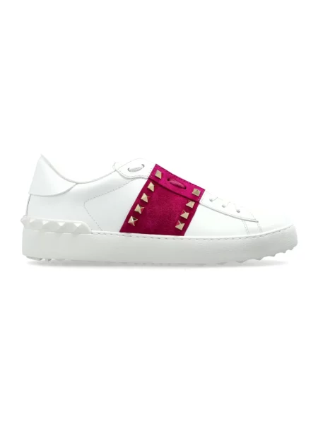 Sneakersy Valentino Garavani skórzane z ćwiekami białe