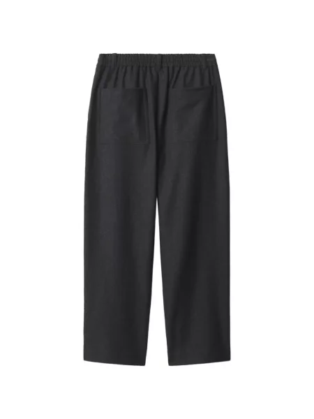 Pantaloni Maison Kitsune de lână gri