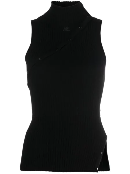 Top Courreges bez rękawów czarny