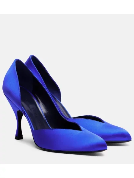Pantofi cu toc Herbert Levine din satin albastru