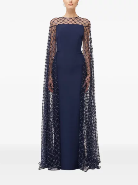 Rochie maxi Nissa din tul albastru