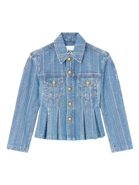 Kurtka jeansowa Ganni niebieska