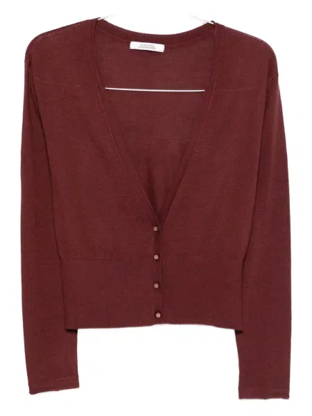 Cardigan Dorothee Schumacher cu decolteu în V roșu