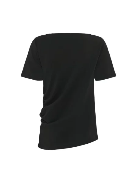T-shirt w asymetrycznym kroju model Helle' My Essential Wardrobe czarna