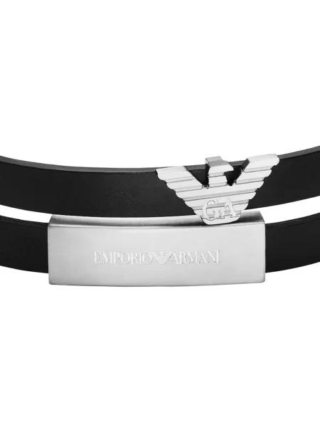 Emporio Armani Zapestnica / srebrna črna