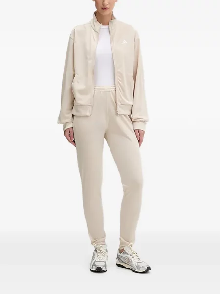 Komplet dresowy Adidas koronkowy sznurowany w paski różowy