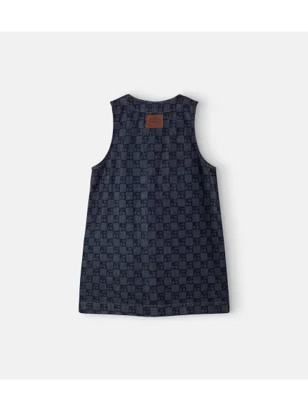 Gyerek denim ruha Bonpoint kék