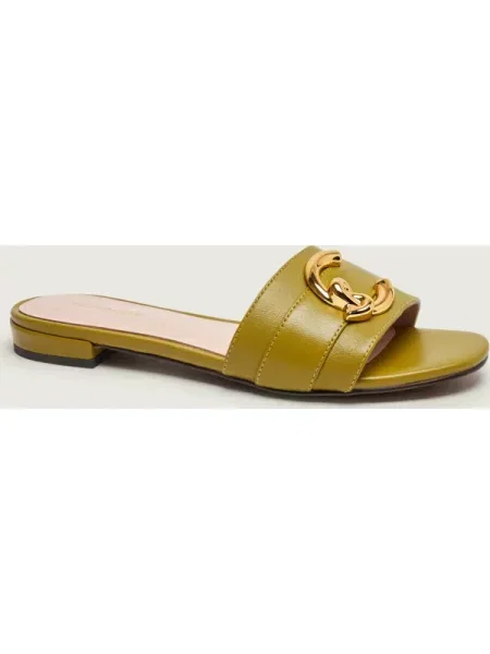 Coccinelle De piele șlapi C-Me Smooth verde