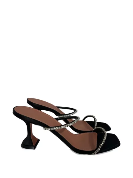 Sandale Amina Muaddi de cristal negru