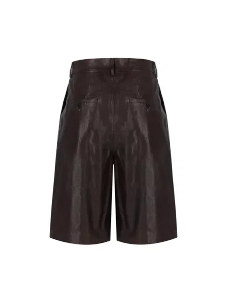 Bermudy Weekend Max Mara skórzane brązowe