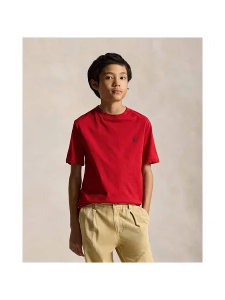 Koszulka z krótkim rękawem junior Ralph Lauren Crewneck S czerwony
