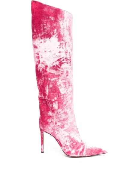 Botine Alexandre Vauthier de catifea roz