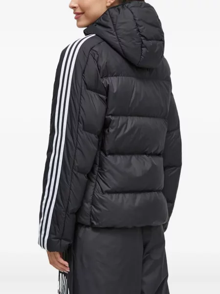 Prugasta parka Adidas s kapuljačom plava