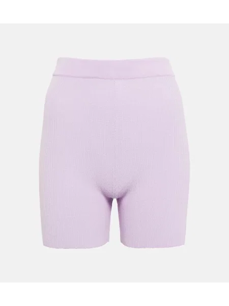 Pantaloni scurți Jacquemus tricotate biker scurte violet