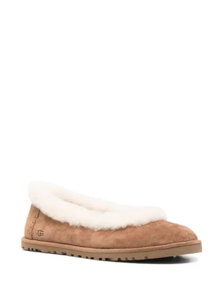 Balerini Ugg fără toc maro
