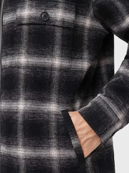 Куртка-сорочка AllSaints BAYO демісезонна чорний