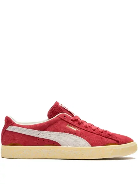 Sneakerși Puma Suede din piele de căprioară roșu
