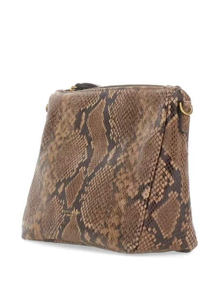 Δερμάτινος clutch Gianni Chiarini με σχέδιο με μοτίβο φίδι καφέ