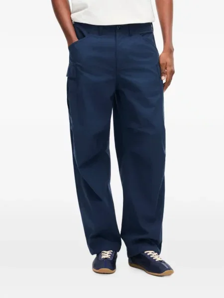 Pantaloni cargo Kenzo cu broderie albastru
