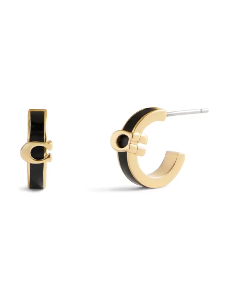 COACH Uhani zlata črna